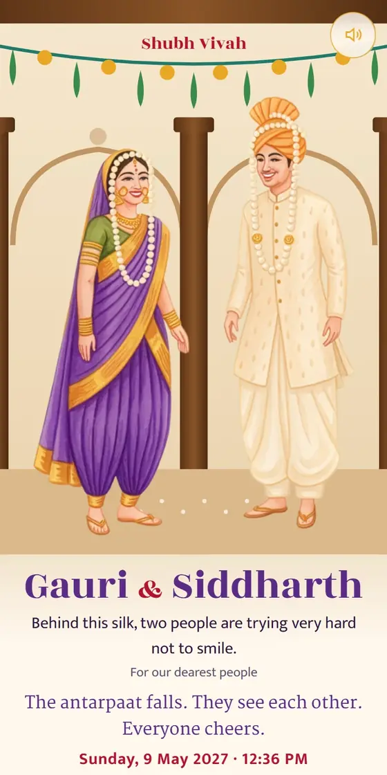 Antarpaat wedding invitation preview