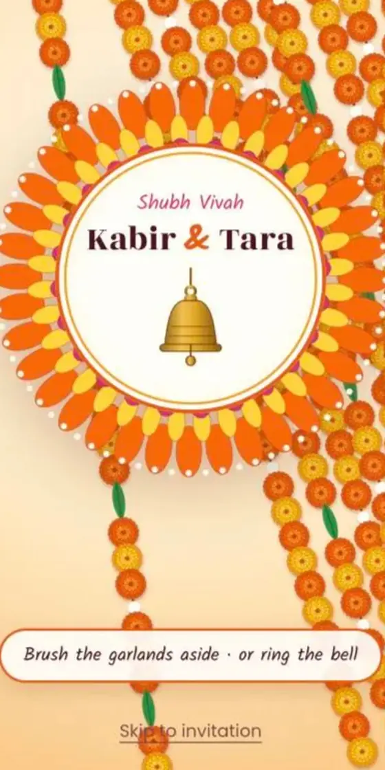 Genda Phool wedding invitation preview