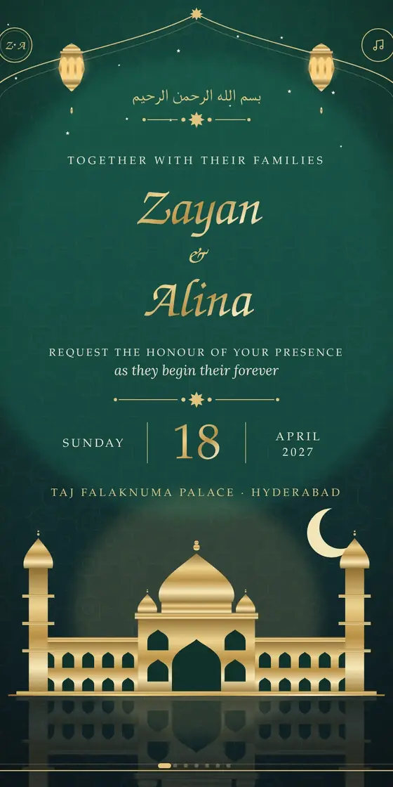 Noor-e-Nikah wedding invitation preview