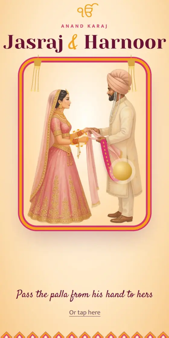 Palla wedding invitation preview