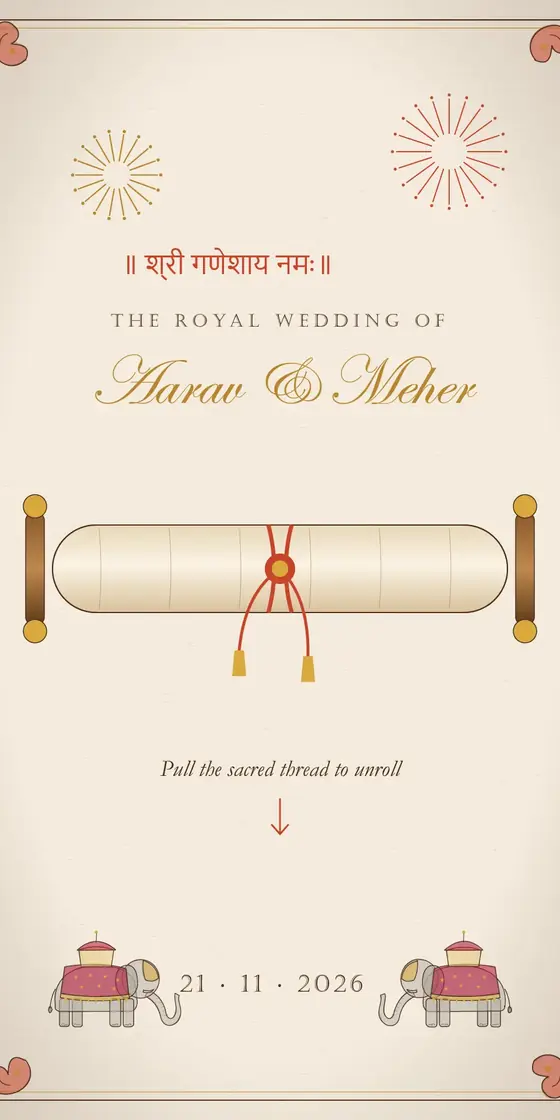 Rang Mahal Jodi wedding invitation preview