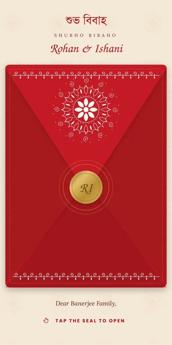 Shubho Bibaho wedding invitation preview